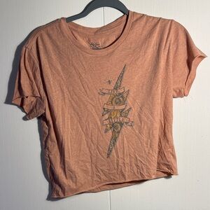 Live a Little Graphic Tee - Peach